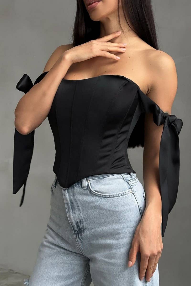 CWTTT0034_BACKLESS STRAPPY IRREGULAR HERRINGBONE TUBE TOP