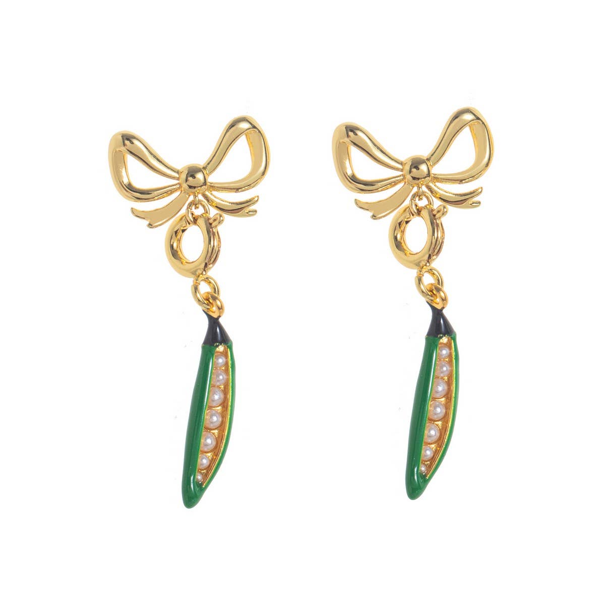Fashionable Vegetable Wine Glass Pearl Earrings
