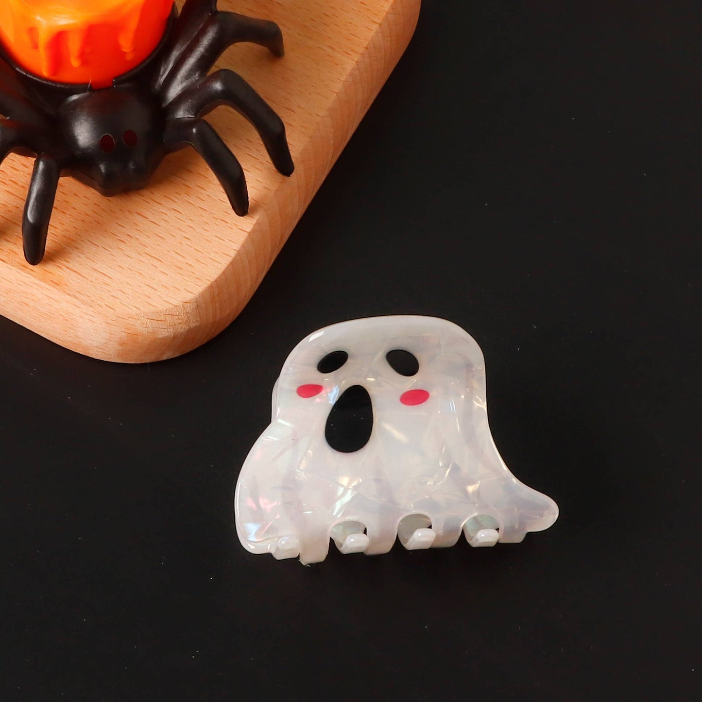 CUTE SPOOKY WHITE KID HAIR CLIP FOR HALLOWEEN