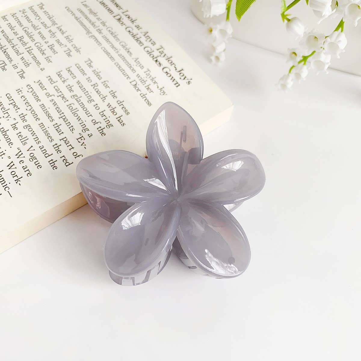 Candy Color Flower Hair Claw - Sweet Girl Style_CWAHA1494