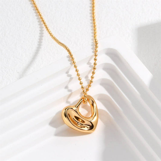 Design heart titanium steel necklace