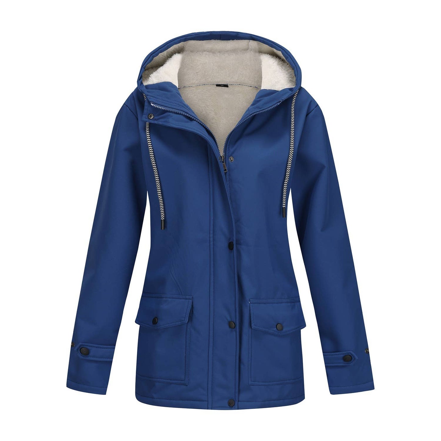 Composite fleece waterproof hooded jacket