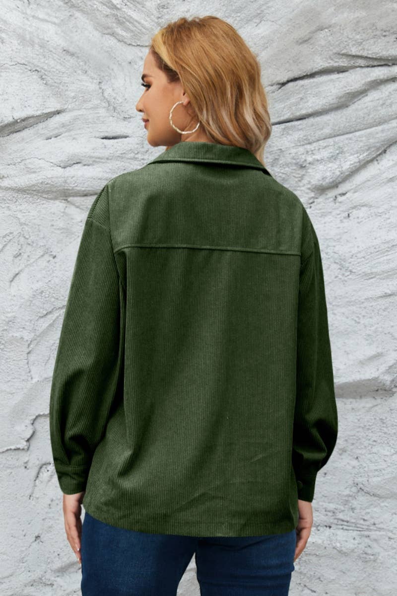 CWTSTL2121_WINTER CORDUROY LONG SLEEVE SHIRT TOP