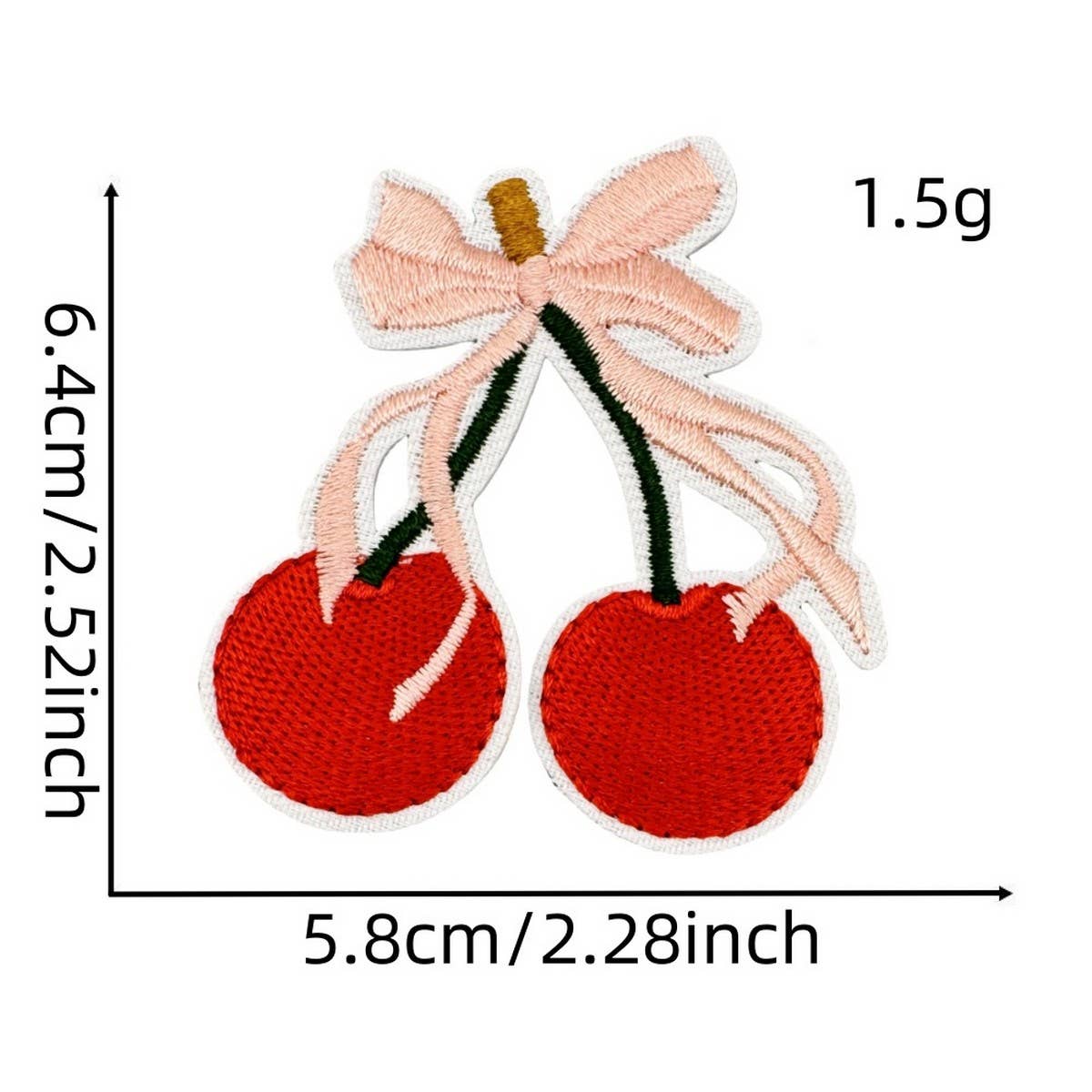 CUTE SOLID COLOR CARTOON BOW EMBROIDERED PATCH