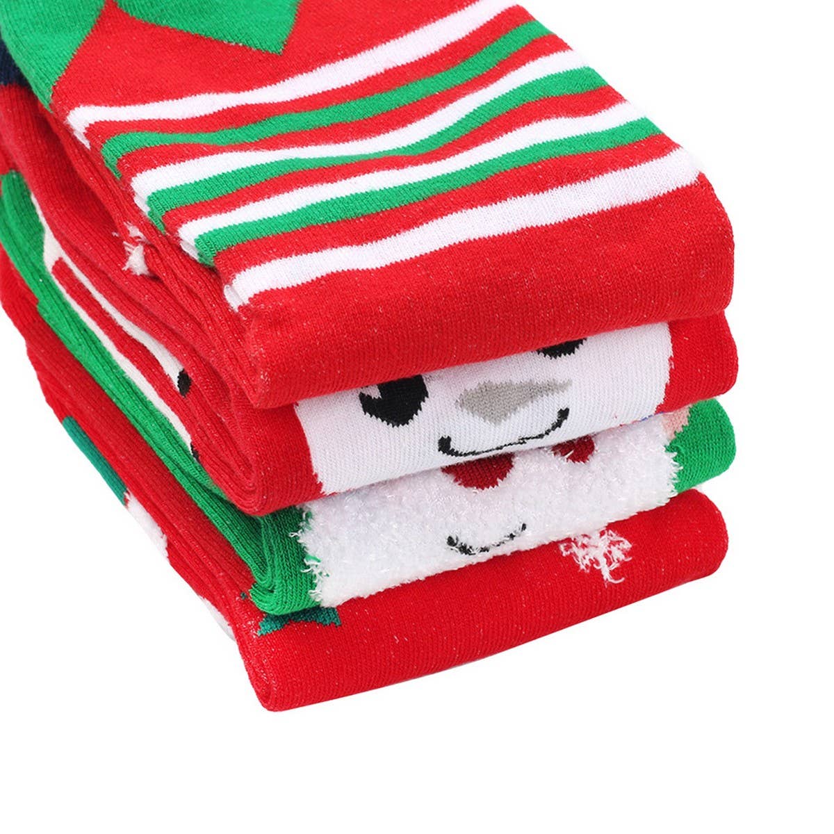 CWMS0818_Santa Claus Cartoon Elk Snowman Christmas Socks