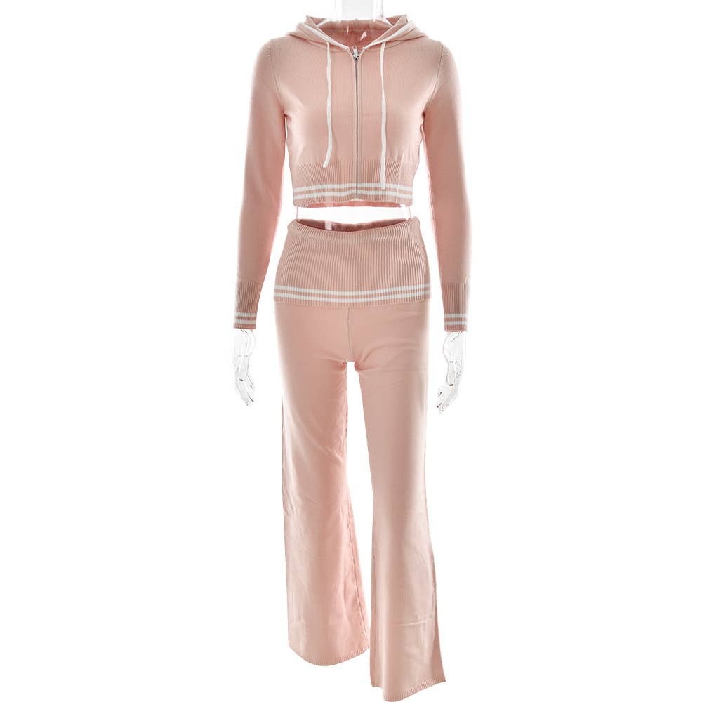 Autumn and winter fashion knitted two-piece set