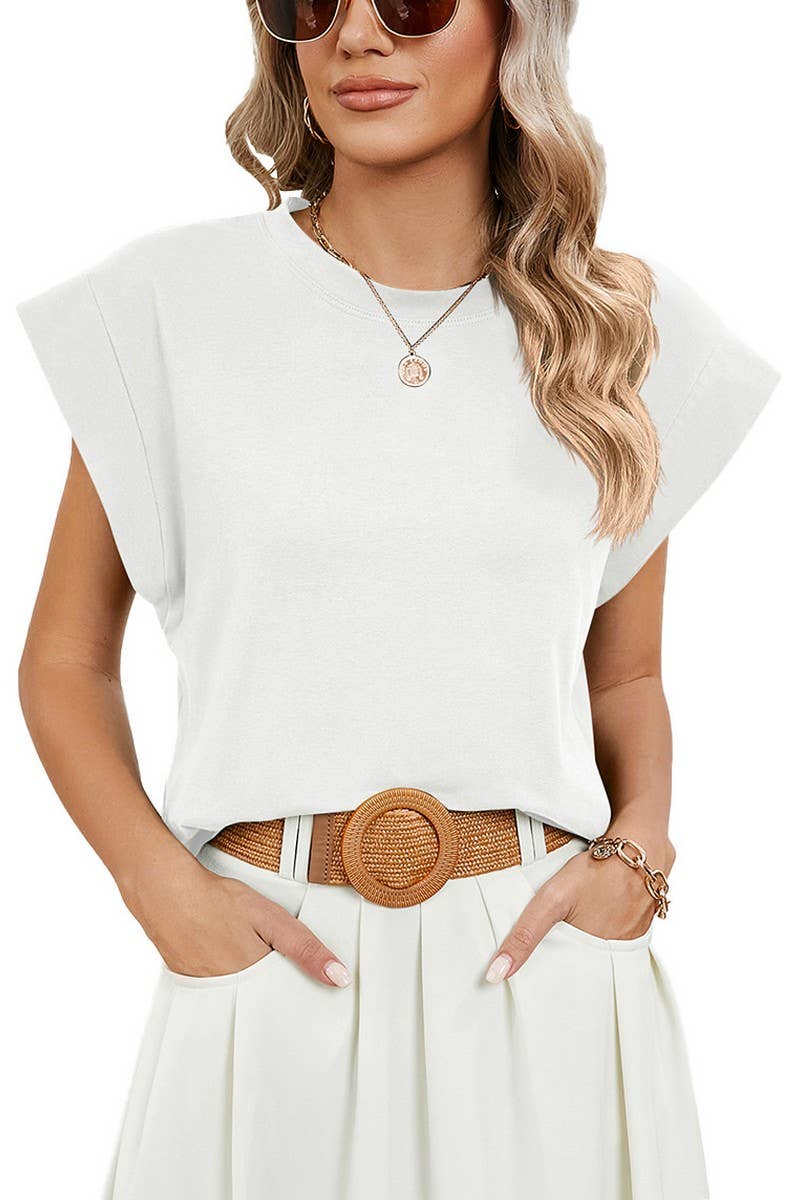 CWTBLS0864_ROUND NECK SOLID COLOR RAGLAN SLEEVE T-SHIRT