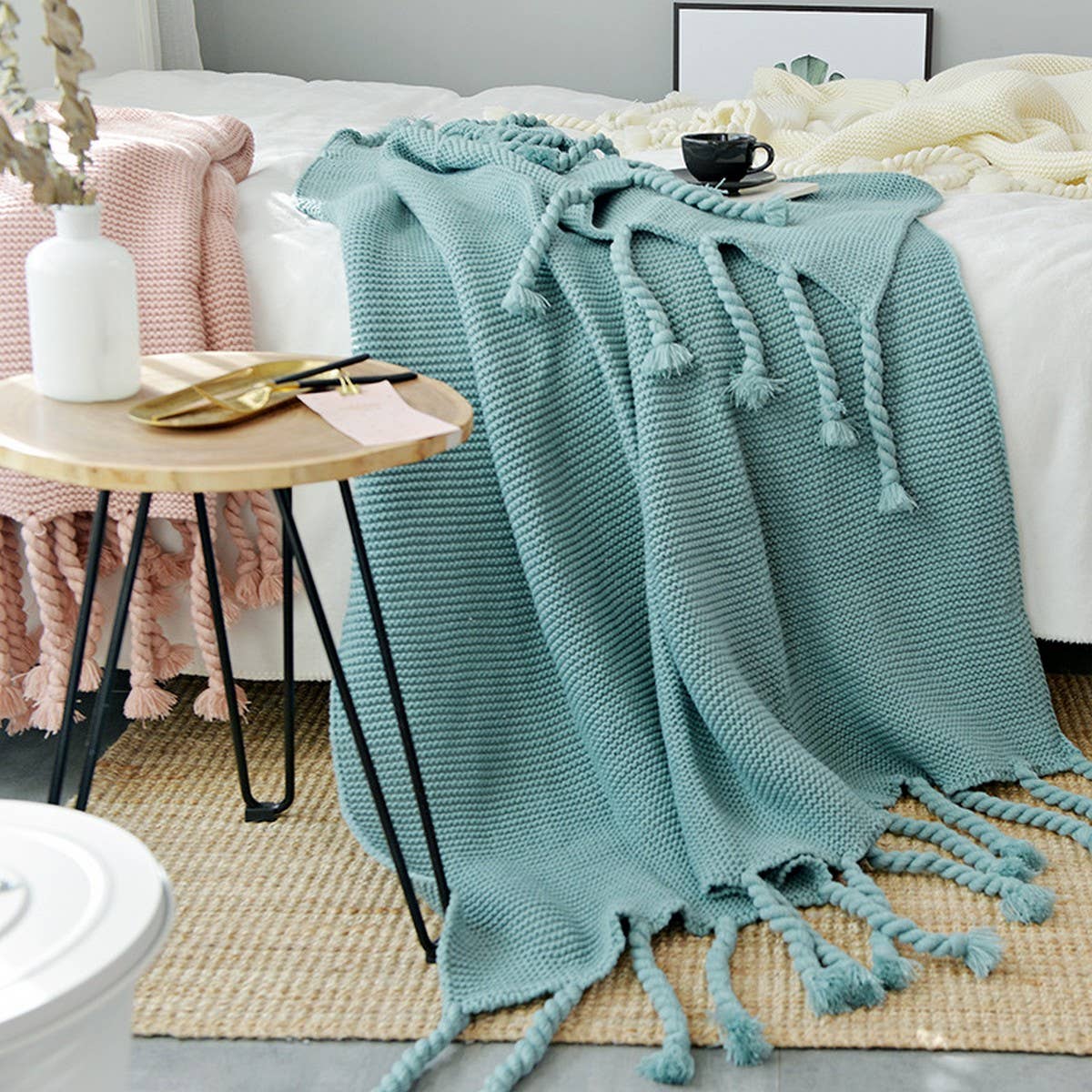 NEW SOFA COMFORTABLE KNITTED THROW BLANKET