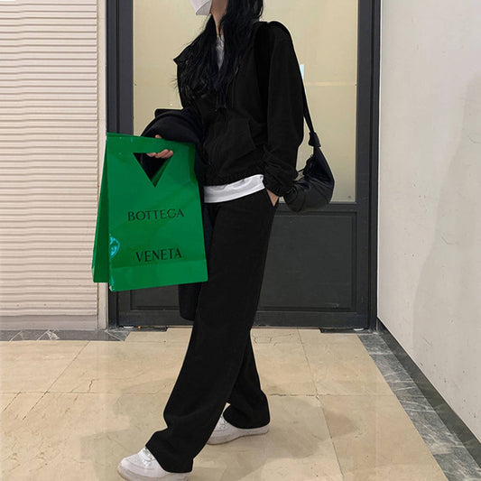 CORDUROY SOLID COLOR FASHION SPORTSWEAR SUIT