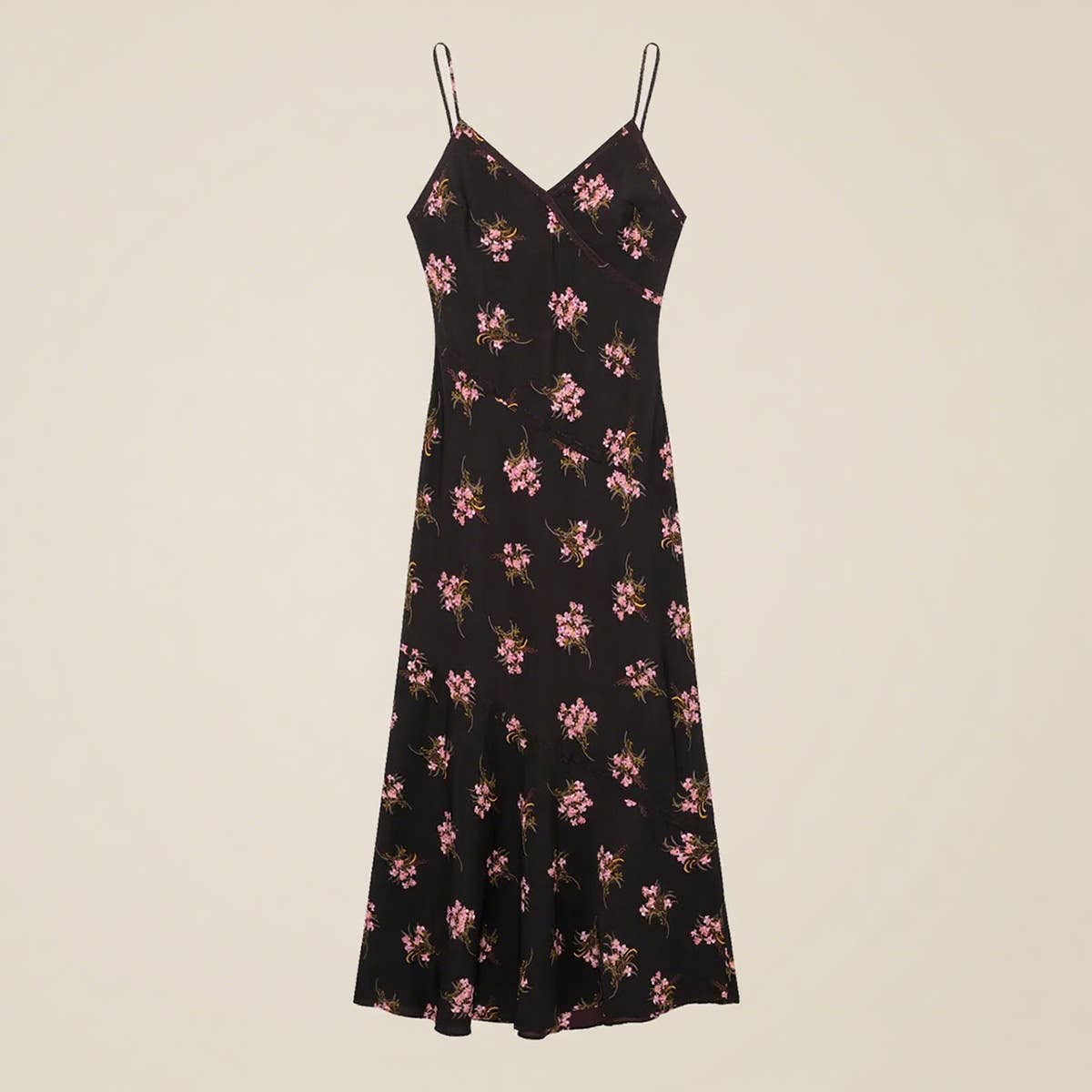 Fashionable cinched-waist halter print dress