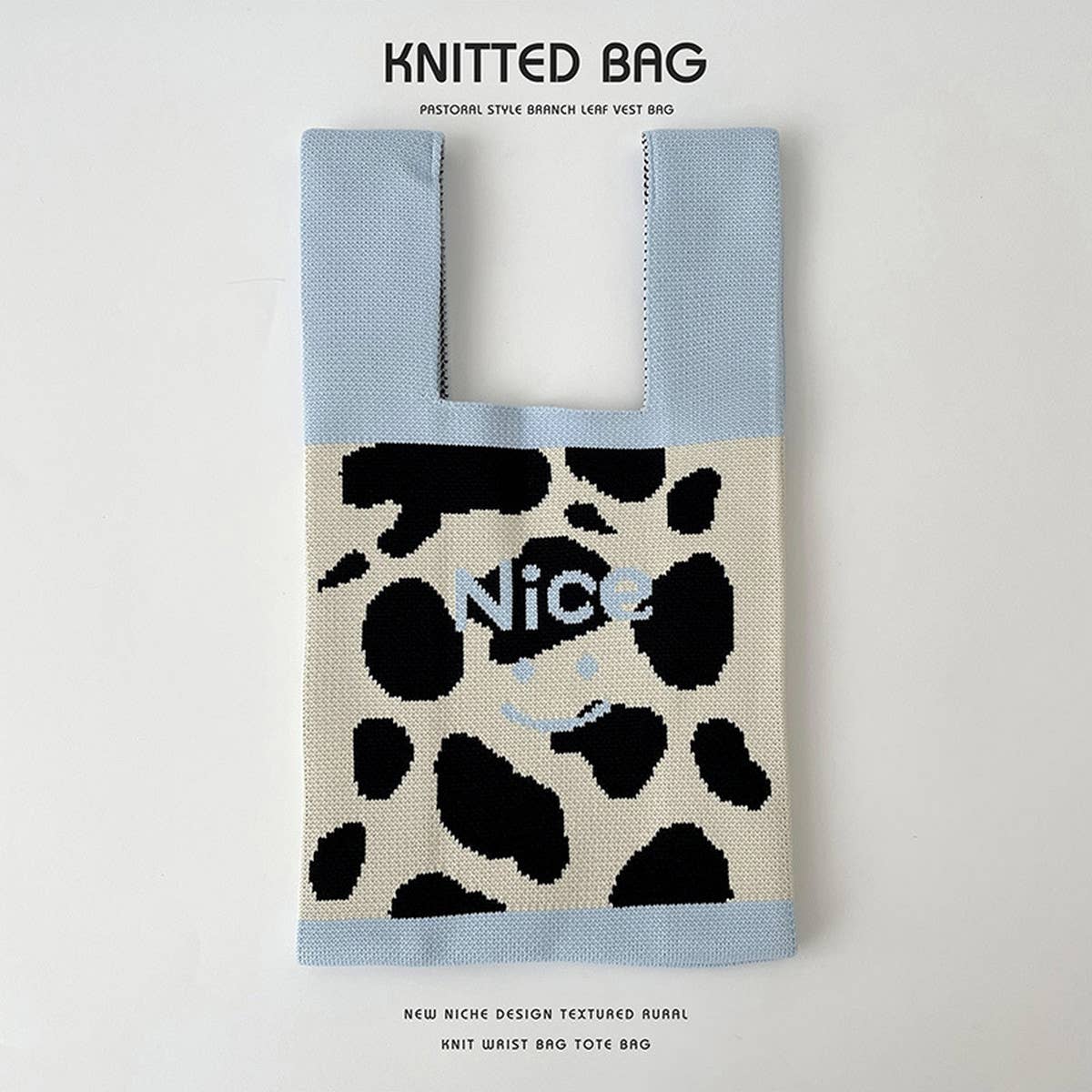CUTE CARTOON ANIMAL KNITTED SHOULDER BAG HANDBAG_CWAB2397