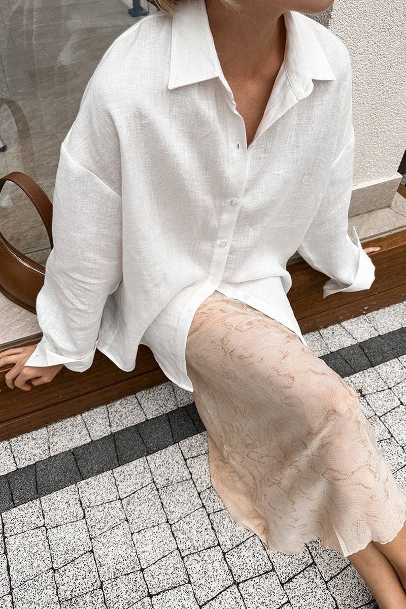 CWTSTL01014_SOLID LOOSE FIT LONG SLEEVE SHIRT