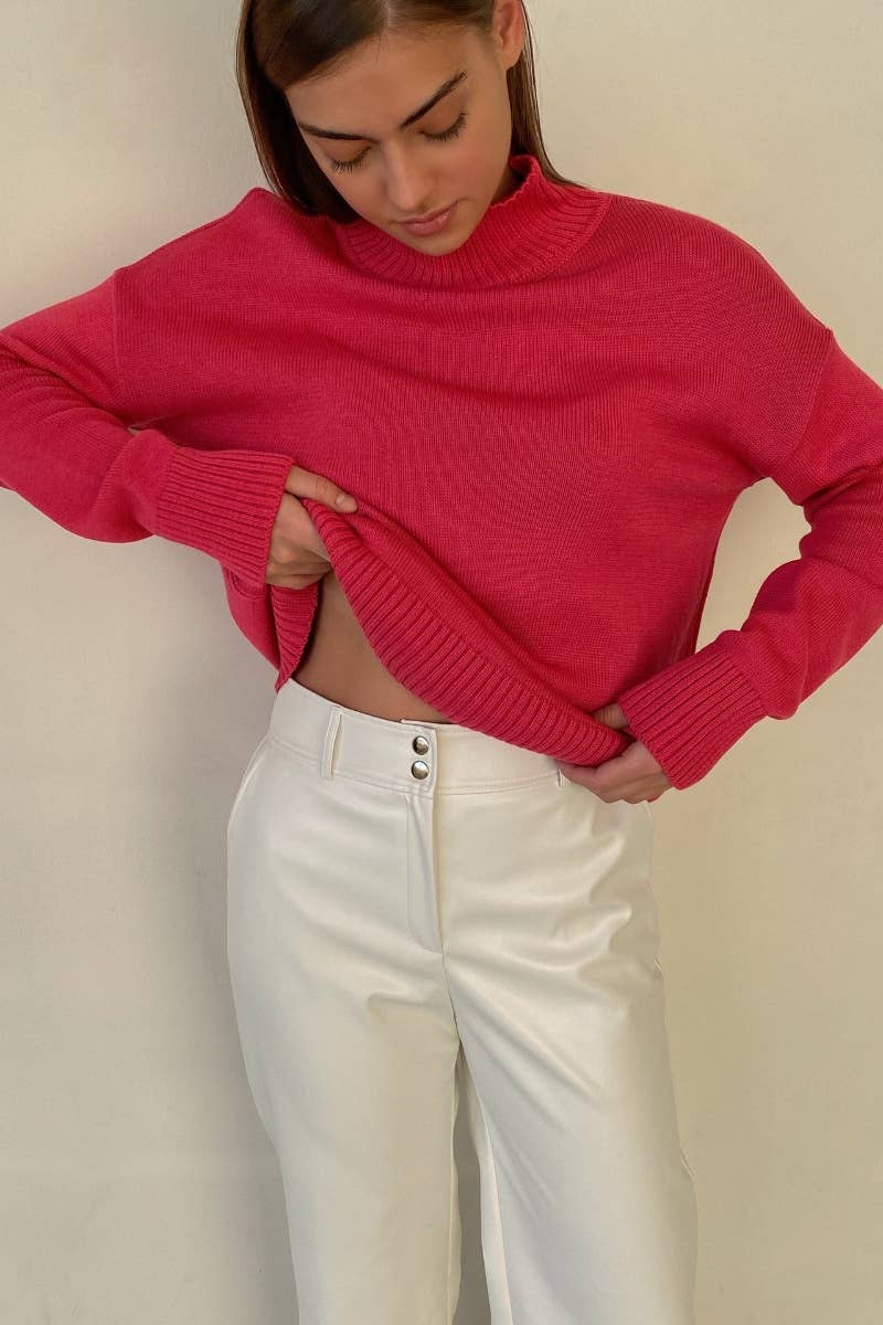 CWOSWL6630_THICK TURTLENECK SWEATER WITH LONG SLEEVES