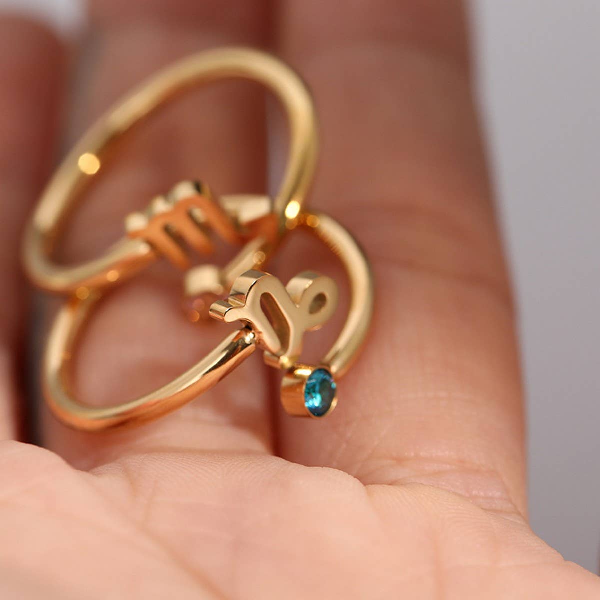 colored zircon rings fort and twelve zodiac signs