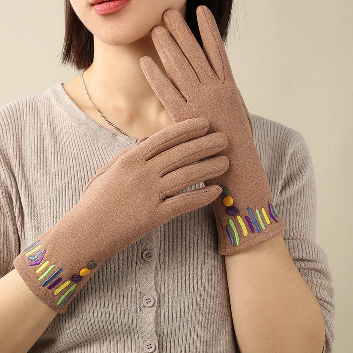 SIMPLE AND STYLISH WARM BREATHABLE GLOVES_CWAG0068