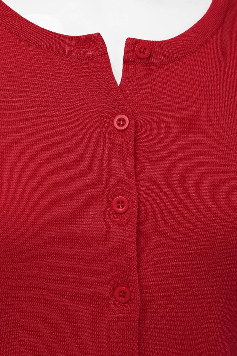 AWOCAL310_Button Down Soft Knit Long Sleeve Cardigan Sweater