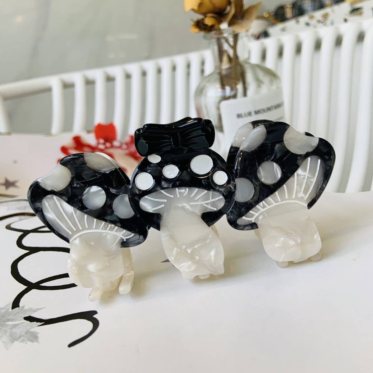 Mushroom Acetate Hair Claw - Cute Clip for Girls