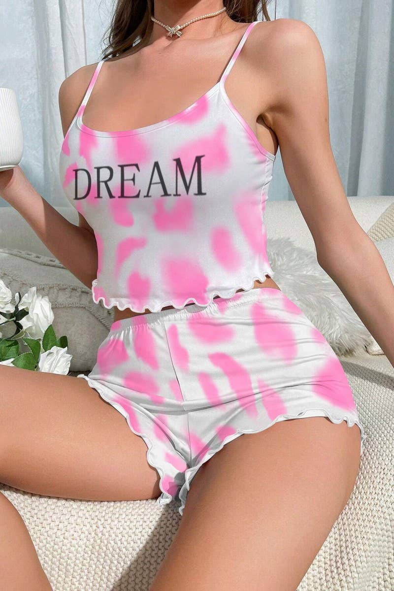 CWSPJ00475_TANK TOP AND SHORTS PAJAMA LOUNGEWEAR SET