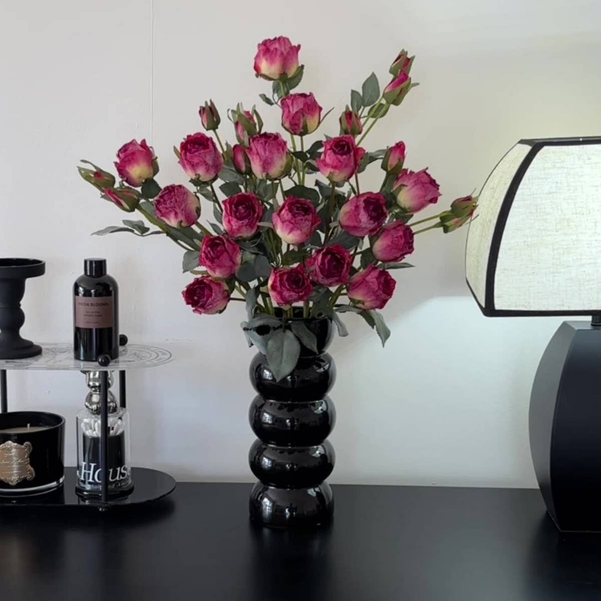 Burnt Edge Lola Rose Artificial Flower Prop_CWMM6569