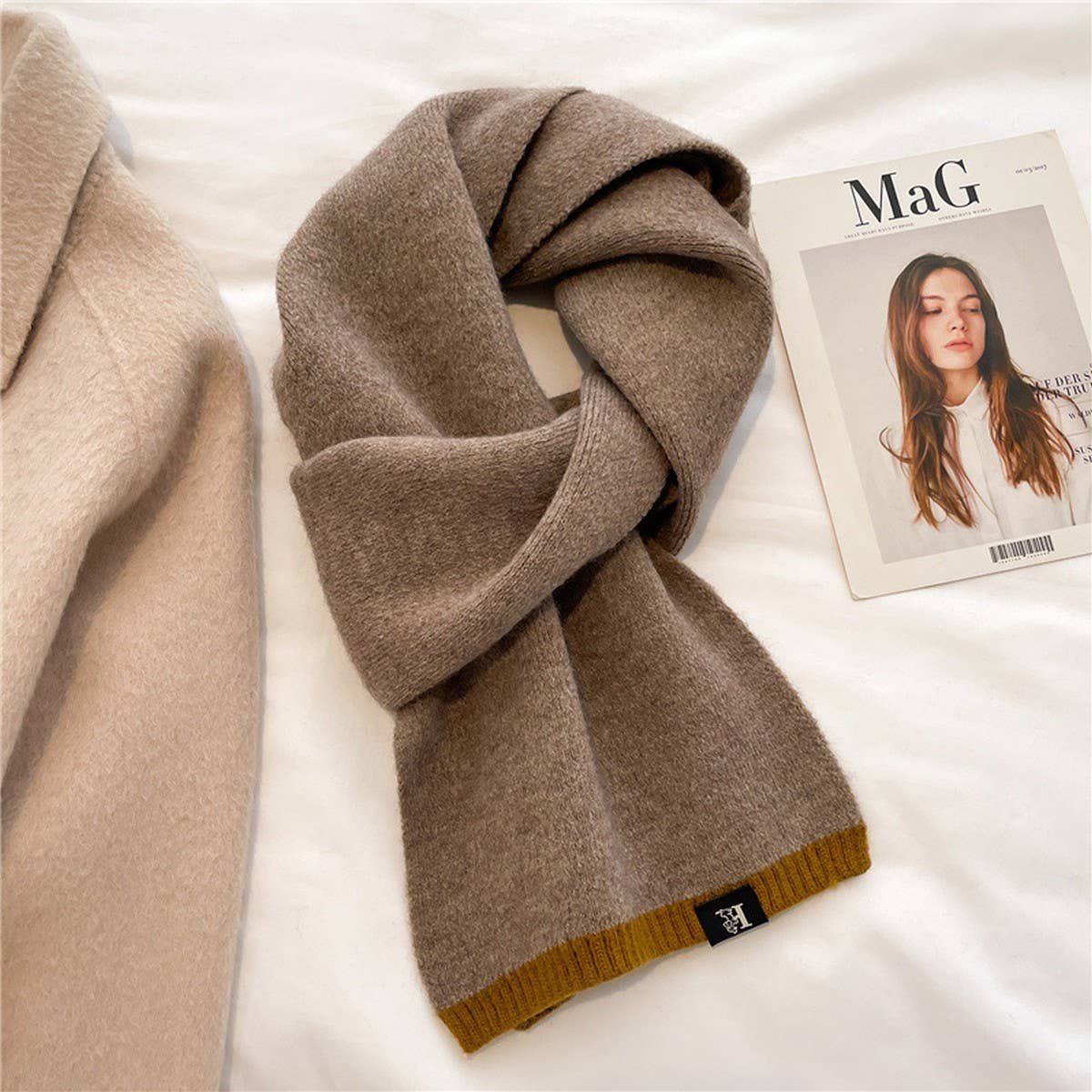 SOLID COLOR COMMUTER ALL-MATCH WARM SCARF_CWASC0976
