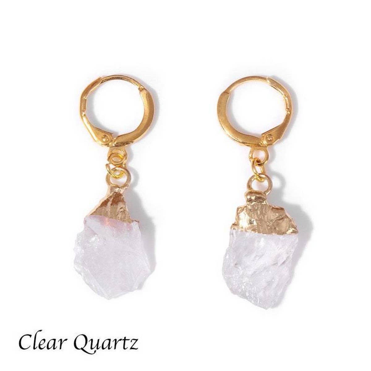 NATURAL STONE AMETHYST ORIGINAL STONE EARRINGS