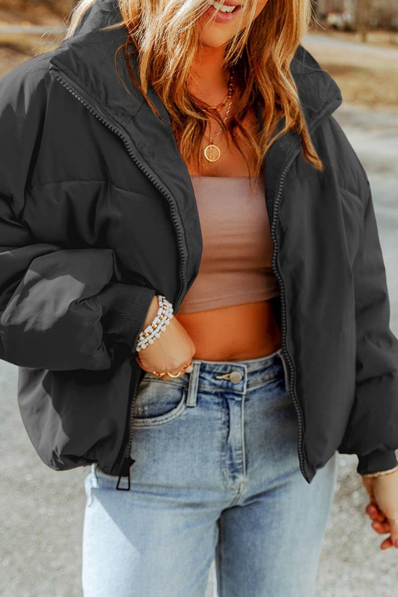 CWOCO1056_WINTER COTTON JACKET WITH HIGH NECK LONG SLEEVES