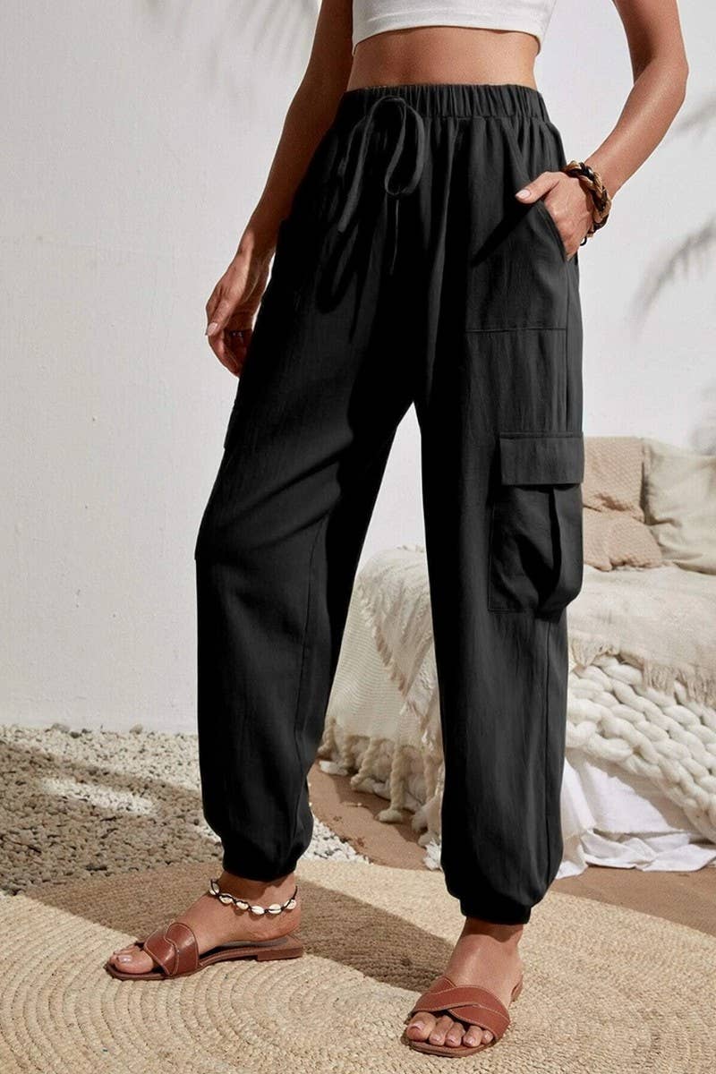 CWBLP1866_SPRING AND SUMMER SOLID COLOR CASUAL OVERALLS