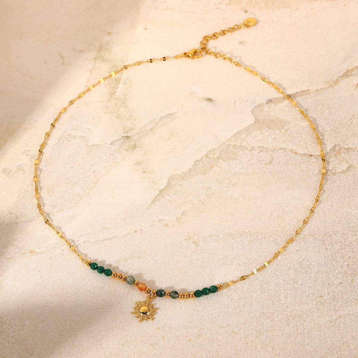 NEW FASHIONABLE NATURAL STONE PENDANT NECKLACE