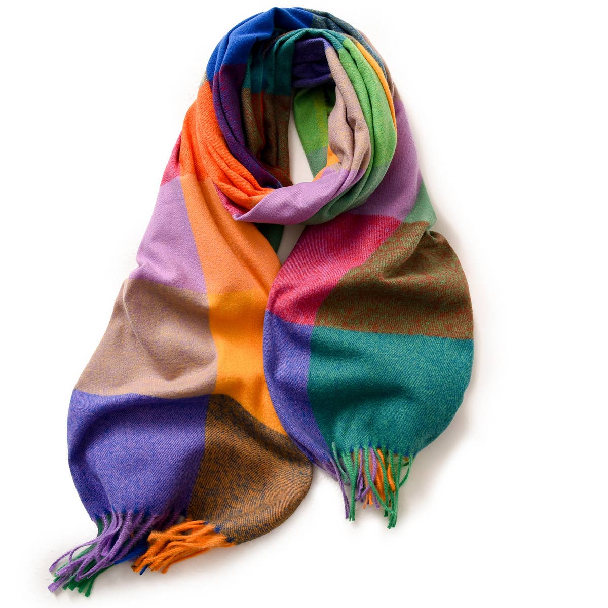 Elegant Plaid Shawl - Winter Scarf for Women