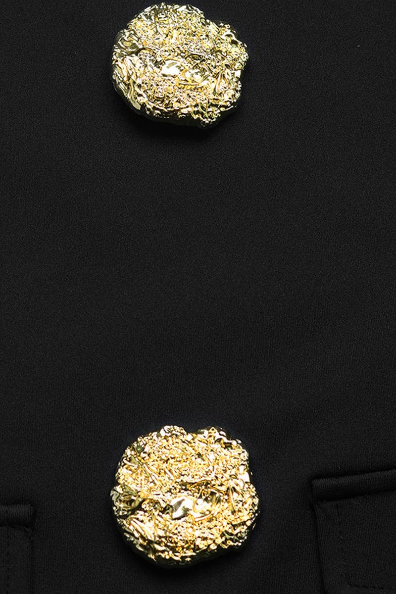 CWDSD8735_BOW BUTTON MOCK NECK LONG SLEEVE FALL DRESS