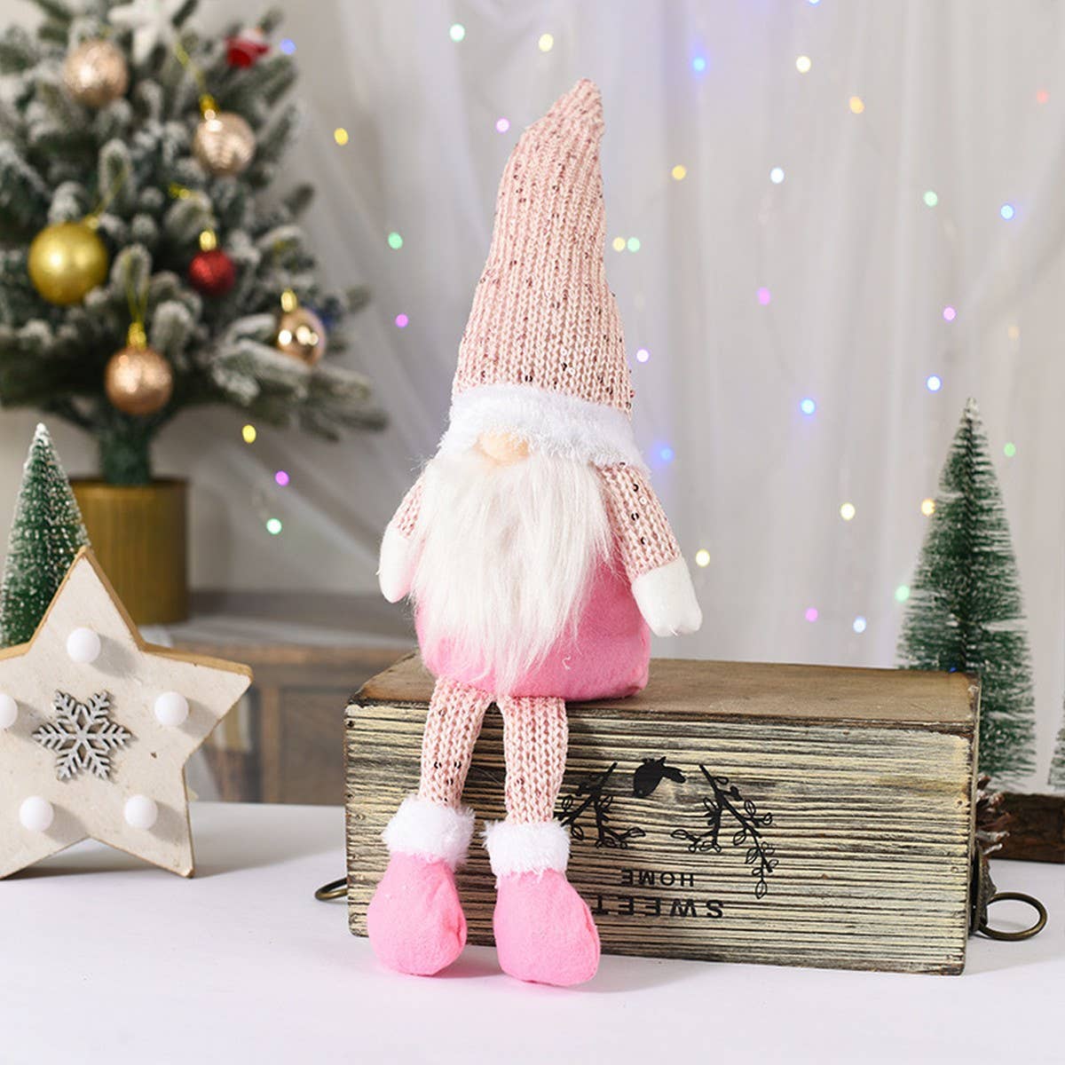 CHRISTMAS FACELESS OLD MAN DOLL WINDOW DISPLAY