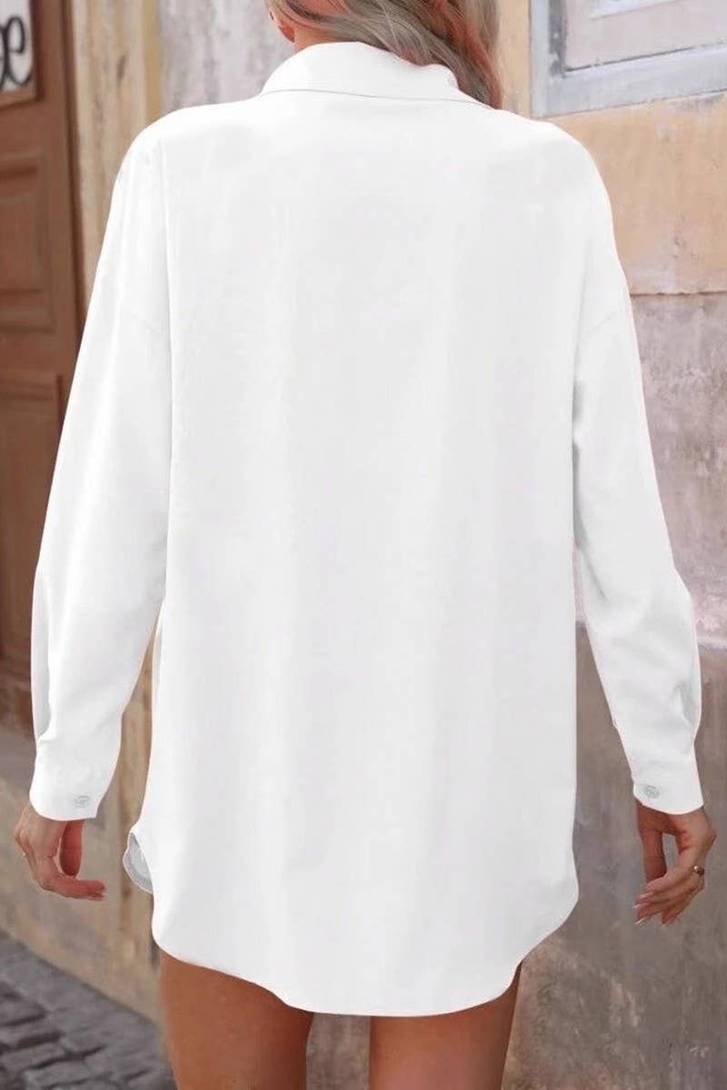 CWTBLL3877_FOUR SEASONS FASHION LOOSE LONG SLEEVE CARDIGAN