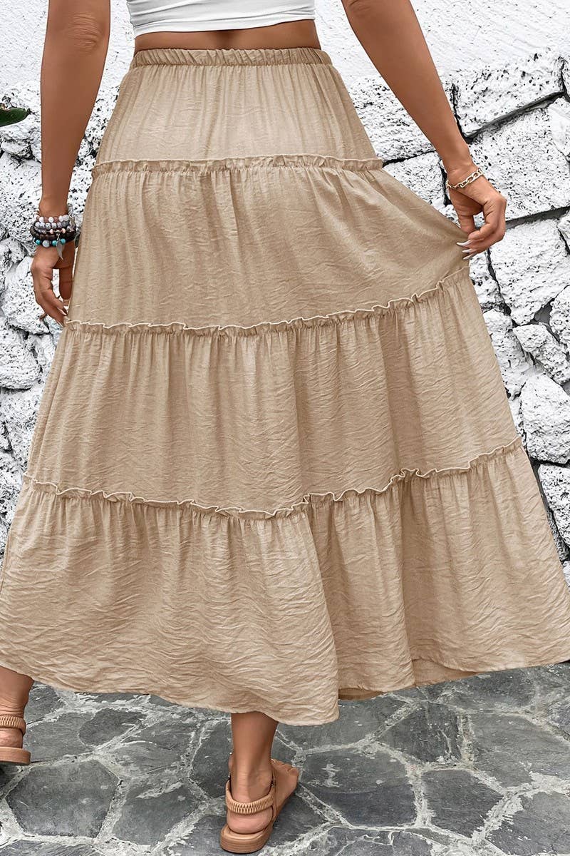 CWBLS0503_SUMMER A-LINE PLEATED PATCHWORK SKIRT