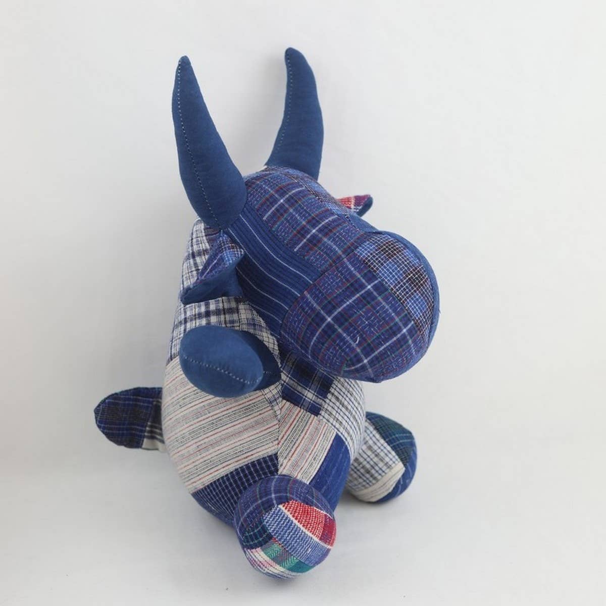 Indigo Dye Handmade Patchwork Animal Plush Toy