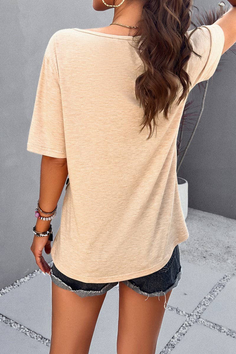 CWTSTS0312_Zip Neck Short Sleeve Top