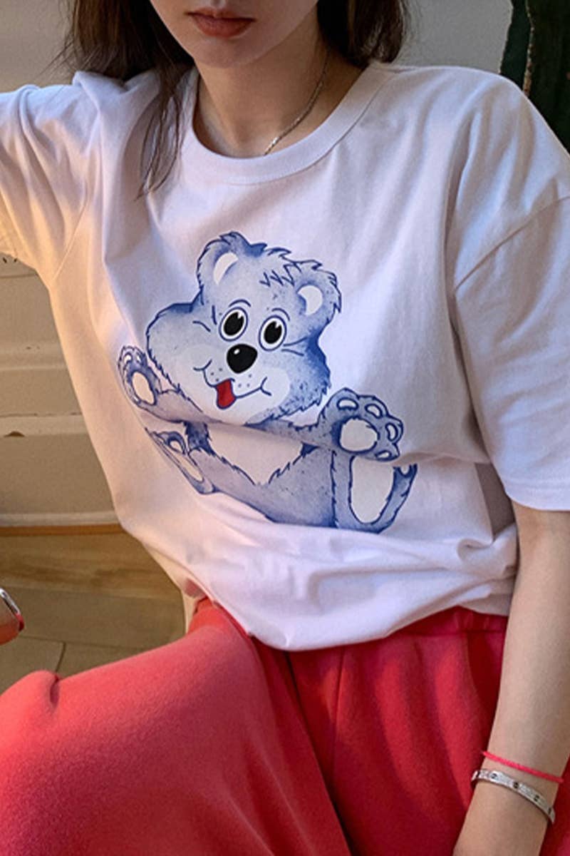 CWTTS0998_BLUE BEAR SHORT SLEEVE T SHIRT