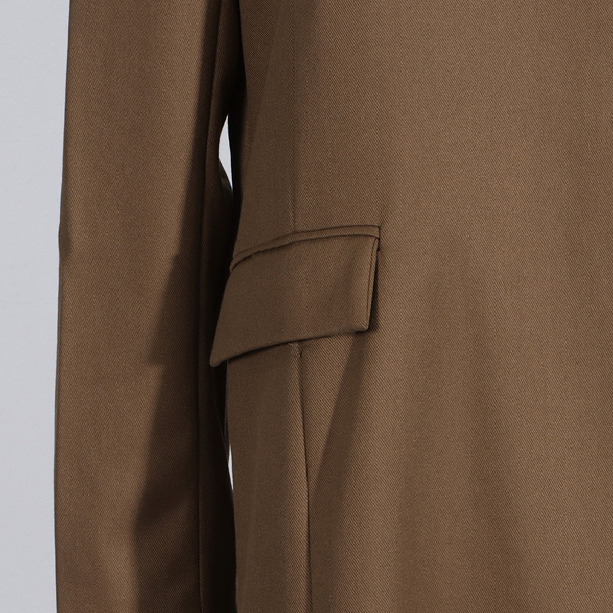 Designer Mid-Length Coat with Irregular Hem