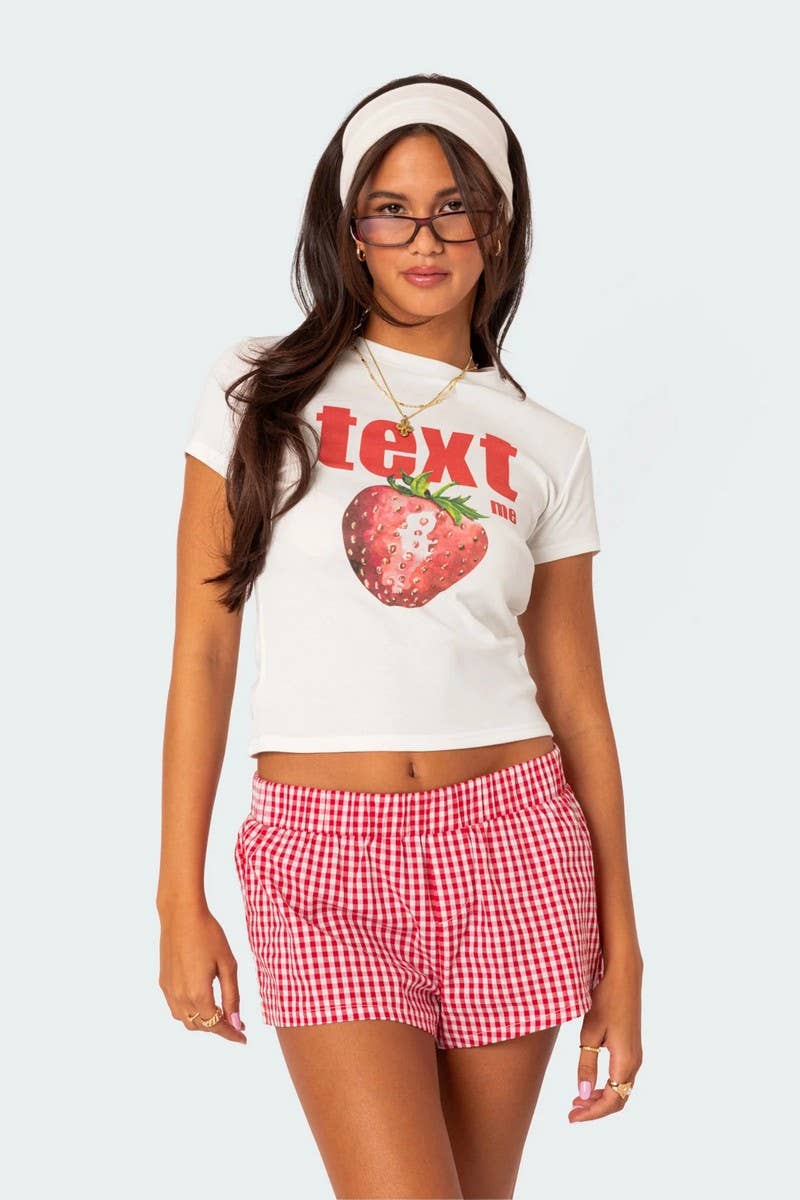 CWBSP0424_ELASTIC WAIST LOOSE PLAID BEACH SHORTS