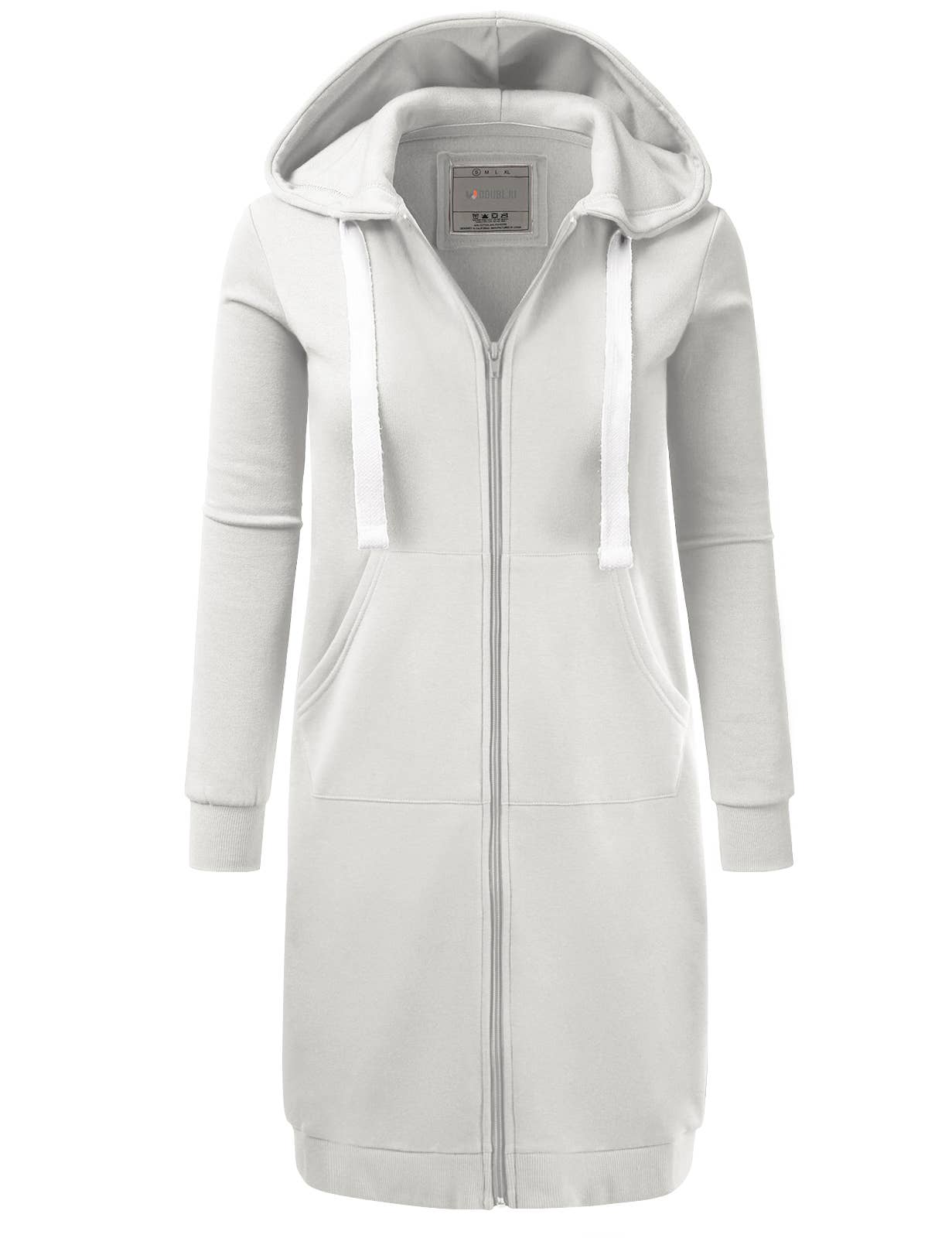 CWOHOL448_Lightweight Thin Zip-Up Hoodie Long Jacket