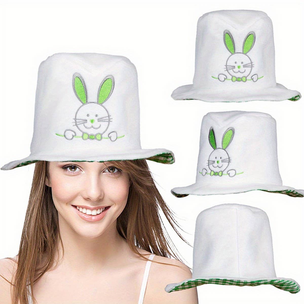 EASTER VELVET RABBIT EARS BUNNY DECORATIVE HAT_CWAH2977
