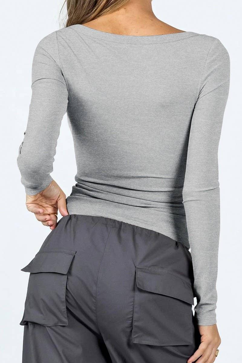 CWTSTL1112_Round Neck Long Sleeve Top