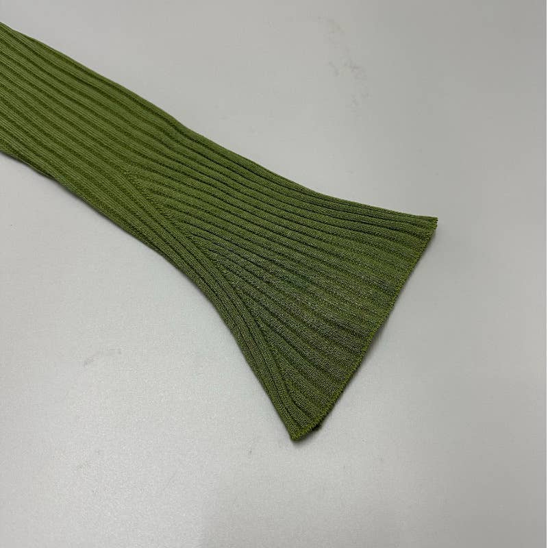 Crop top flared sleeve knitted lace-up cardigan