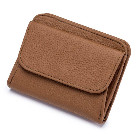 FASHIONABLE SHORT GENUINE MINI LEATHER WALLET_CWAB3775