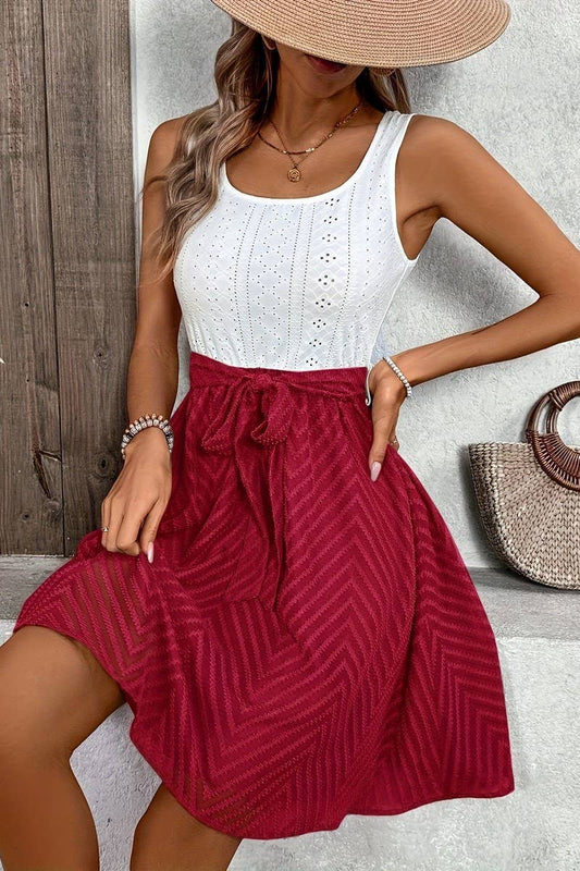 CWDSD8766_SUMMER FASHION SLEEVELESS DRESS