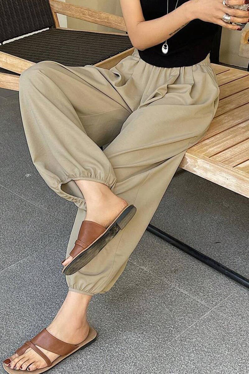 CWBLP2060_SUMMER CASUAL LOOSE CUFF HAREM PANTS