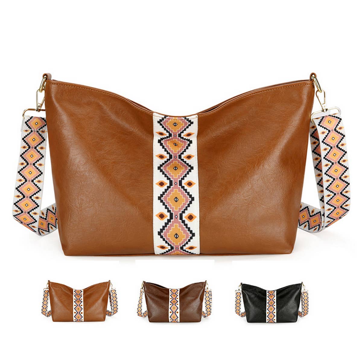VINTAGE CASUAL RIBBON MESSENGER SHOULDER BAG_CWAB2701