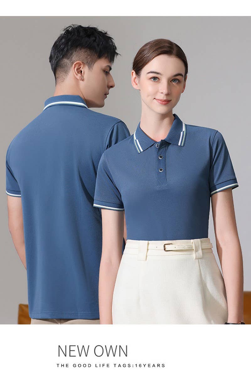 CWTBLS02418_SOLID COLOR COLLARED WORK POLO SHIRT