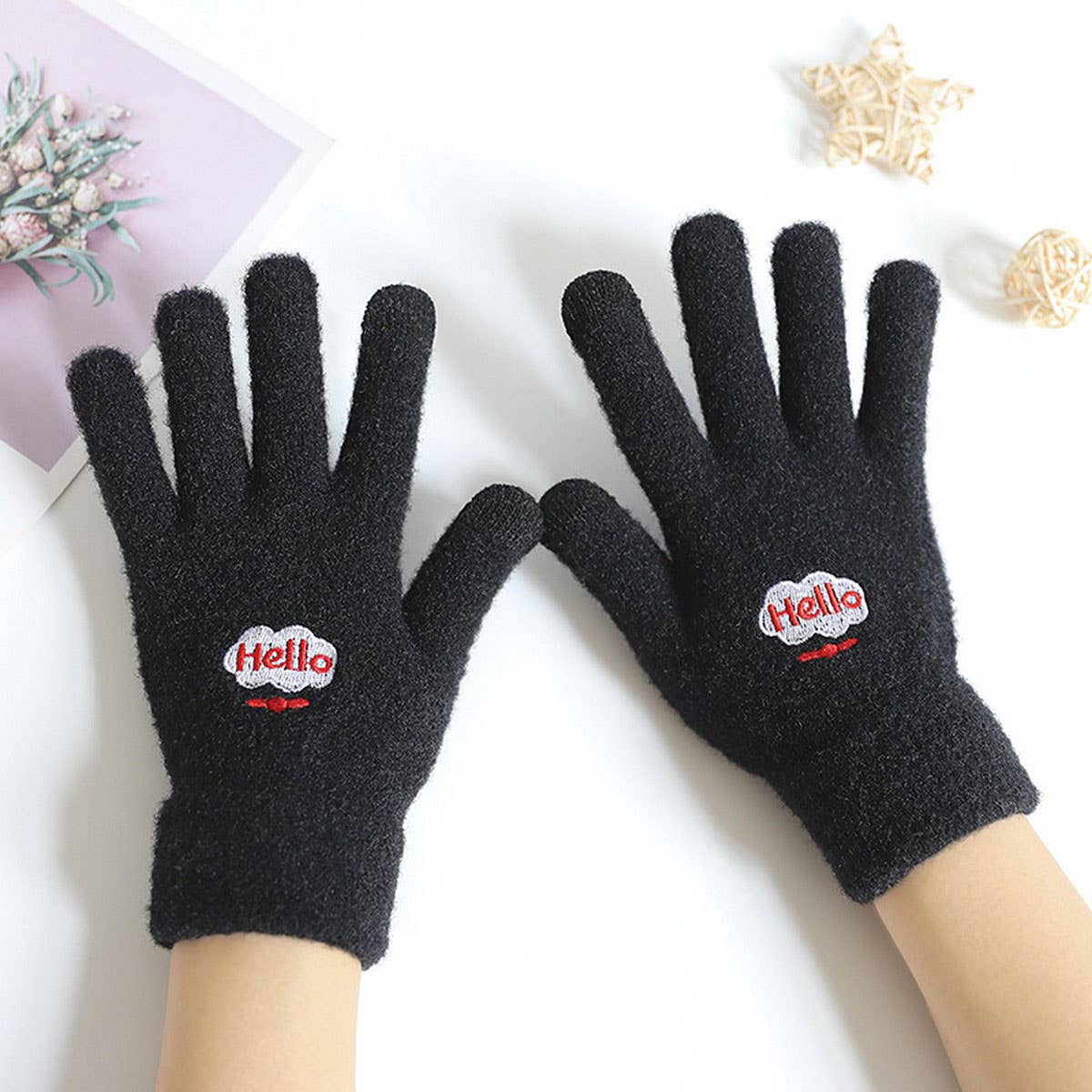 NEW CUTE WARM TOUCH SCREEN GLOVES FOR WOMEN_CWAG0244