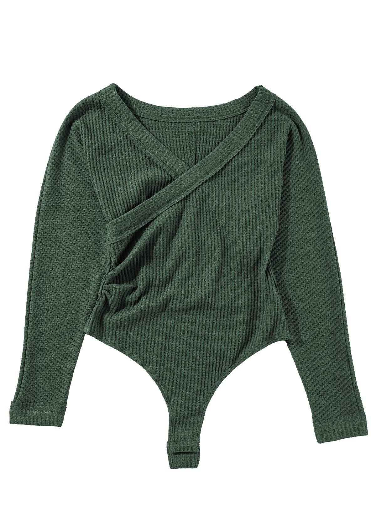 CASUAL ALL-FIT SLIM SOLID COLOR V-NECK JUMPSUIT