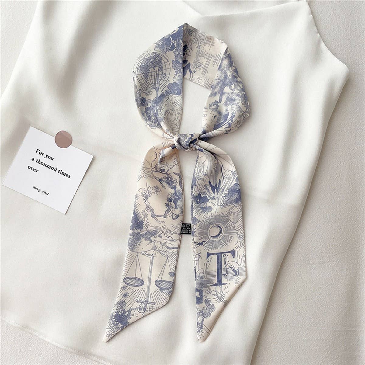 LETTER CREATIVE DOUBLE-LAYER HAIRBAND HEAD SCARF